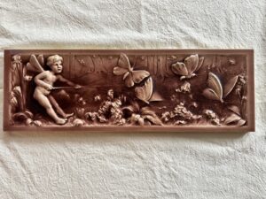 Cherub & Butterfly Panel — American Encaustic Tiling Company, Zanesville, Ohio