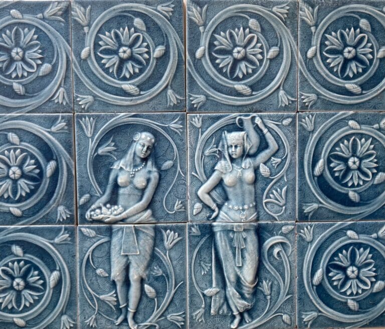 Rare Egyptian-Revival Surround — American Encaustic Tiling Co.