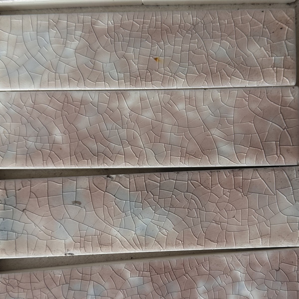 Antique Blush Crackle Border Tiles - 6x1.5 - Sold Per Tile