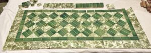 Antique AETCO Hearth Set — Zanesville Manor, Jade Mineral Green, c.1890