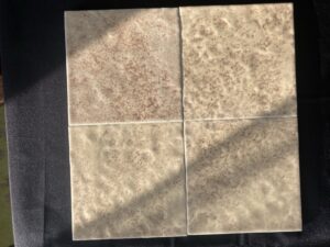 Antique Wheeling Tile Buttercream & Cocoa Fireplace Tiles — Set of 4, 6x6