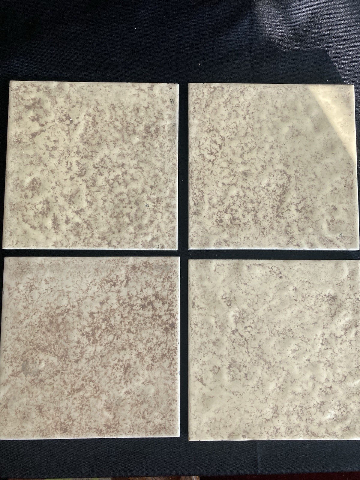 Antique Wheeling Tile Buttercream & Cocoa Fireplace Tiles — Set of 4, 6x6 - Image 2