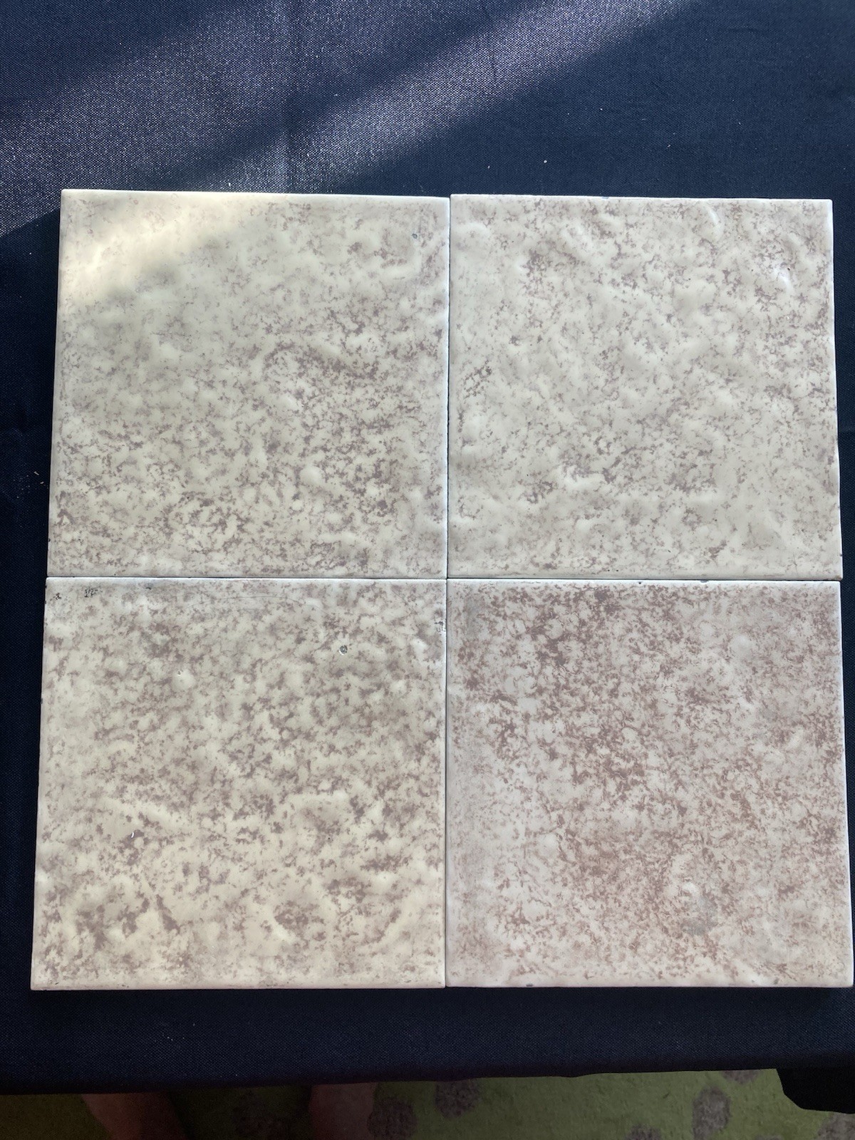 Antique Wheeling Tile Buttercream & Cocoa Fireplace Tiles — Set of 4, 6x6 - Image 3