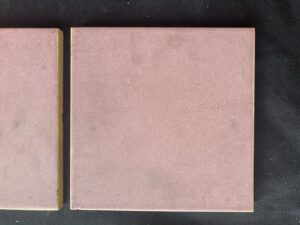 Antique Hull Tile Lavender Field Pair — Matte Violet-Rose, 6x6