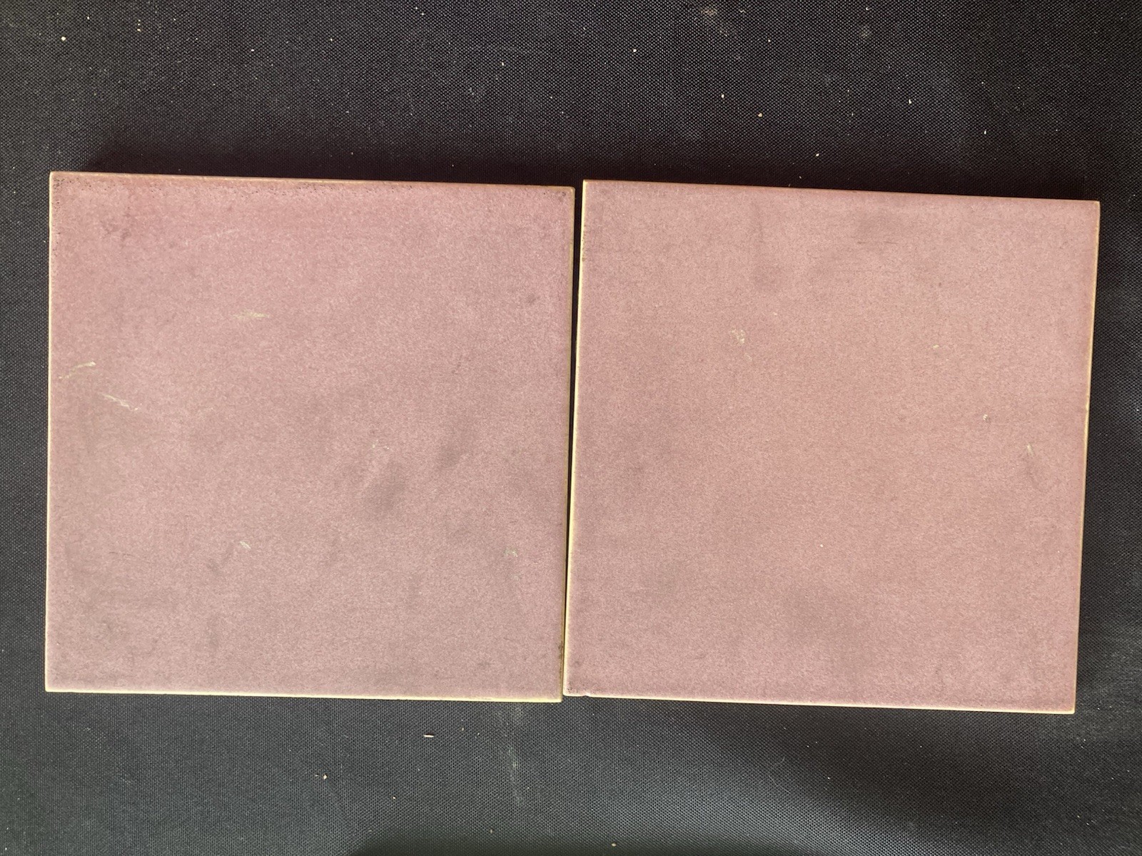 Antique Hull Tile Lavender Field Pair — Matte Violet-Rose, 6x6 - Image 3