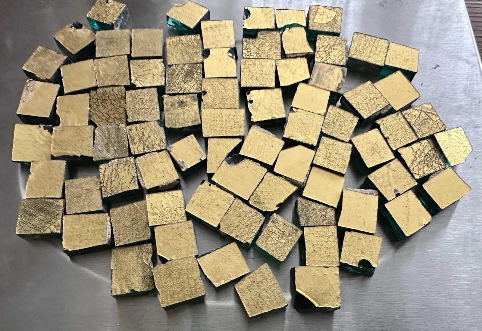 24k Gold Smalti — Liturgical Mosaic Tesserae, Gilded Architectural Glass (1 lb) - Image 2