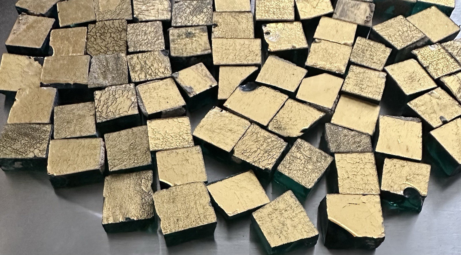 24k Gold Smalti — Liturgical Mosaic Tesserae, Gilded Architectural Glass (1 lb) - Image 3
