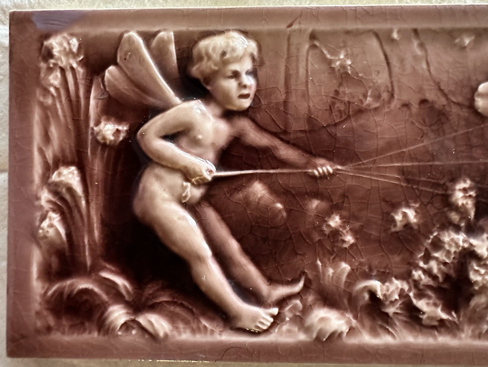 Antique AETCO Art Nouveau Allegory Figural Panel — 18 in, c.1890 - Image 2
