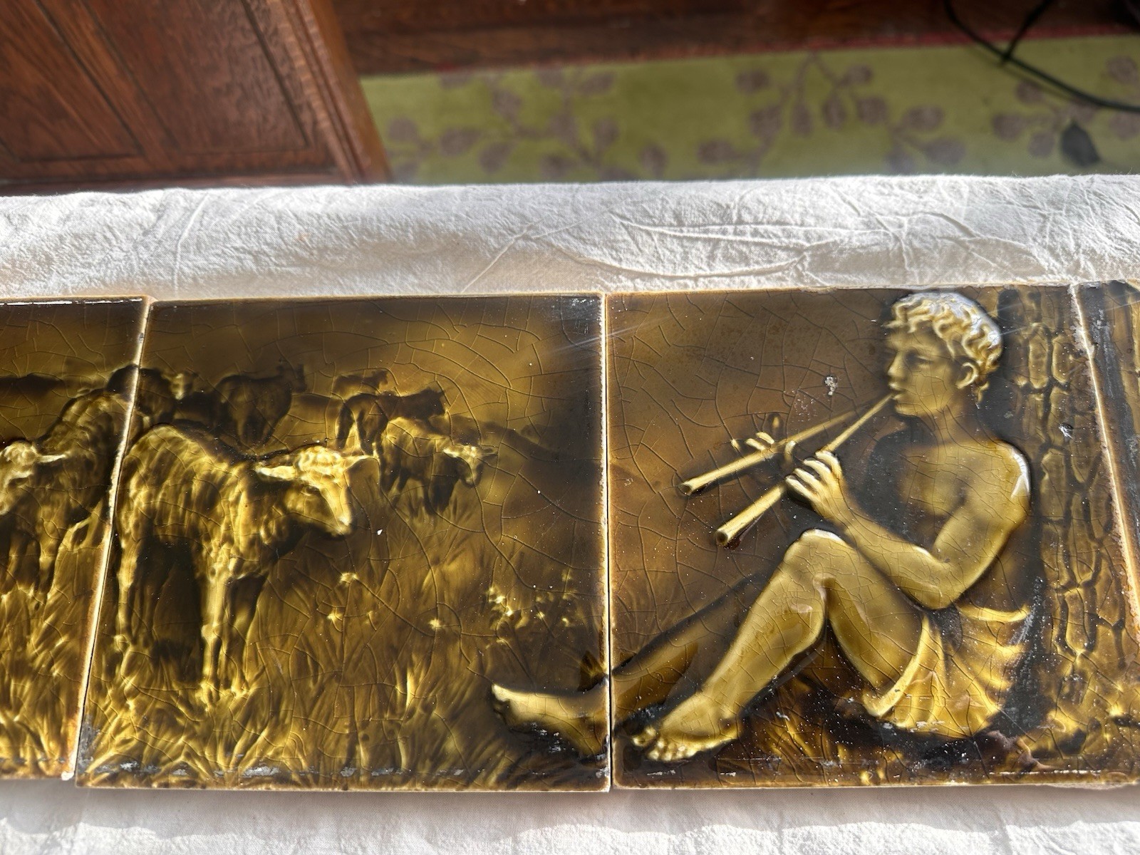 Antique Trent Figural Fireplace Surround — William Gallimore, c.1886–1895
