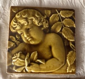 Antique Trent Cherub & Roses Figural Set with Factory Master Pattern