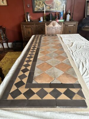 Antique AETCO Geometric Cocoa & Umber Hearth — Limited Series