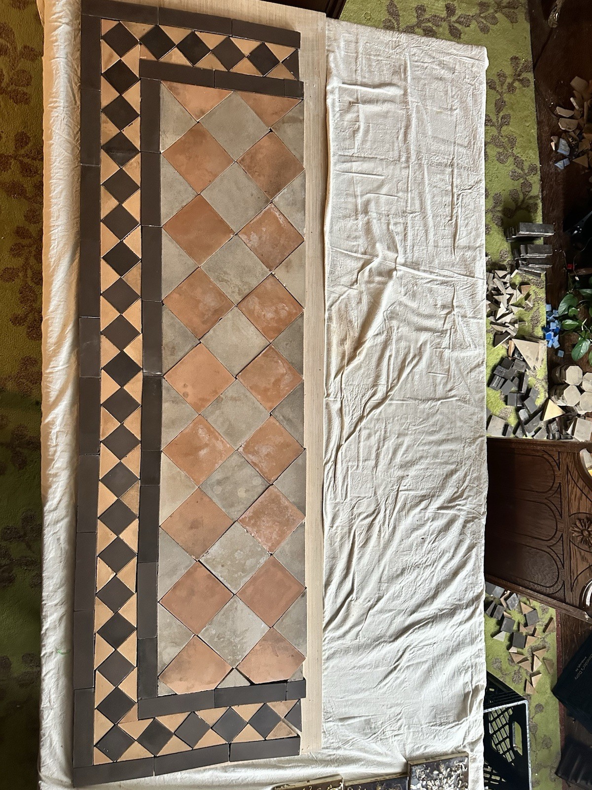 Antique AETCO Geometric Cocoa & Umber Hearth — Limited Series - Image 2