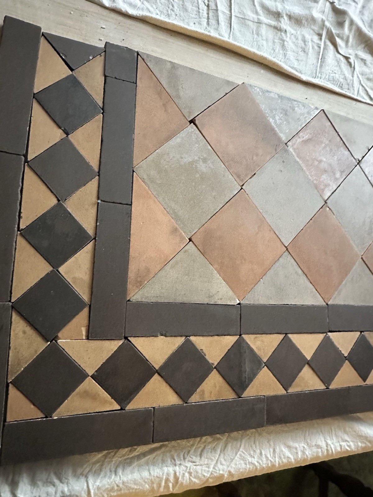 Antique AETCO Geometric Cocoa & Umber Hearth — Limited Series - Image 4