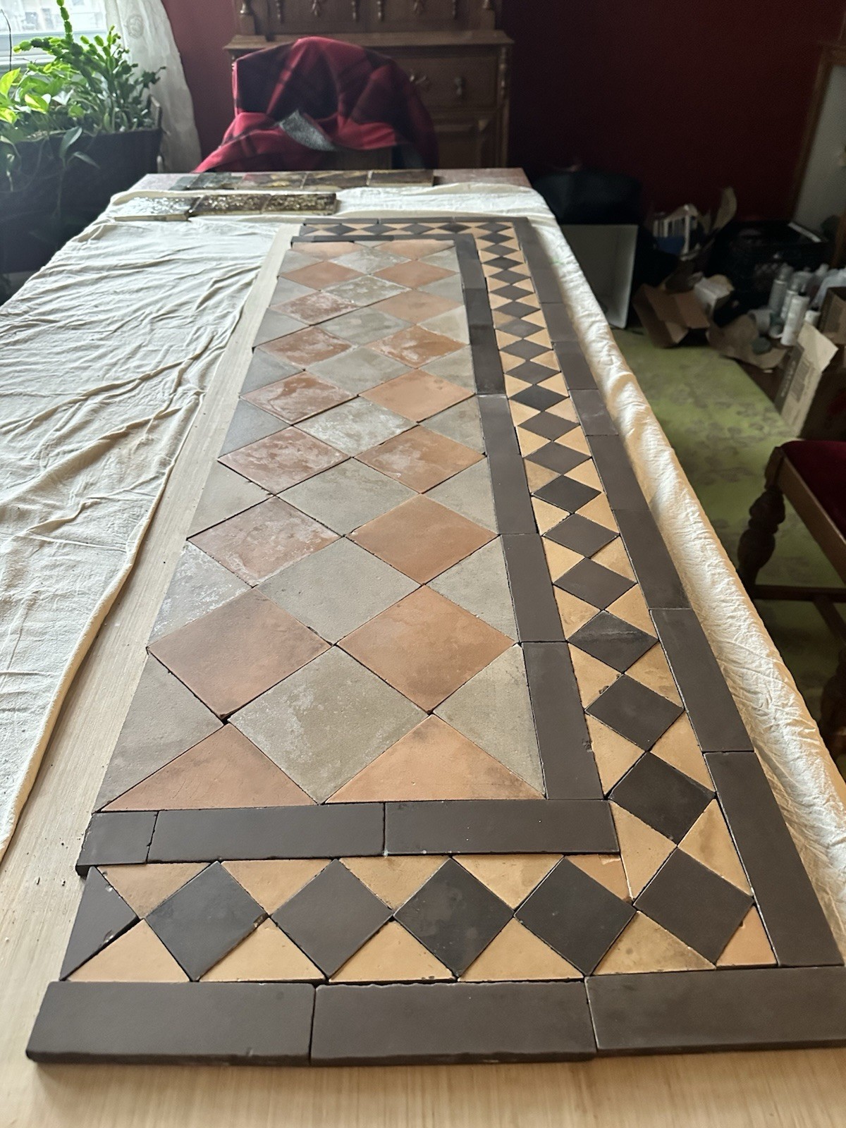 Antique AETCO Geometric Cocoa & Umber Hearth — Limited Series - Image 5