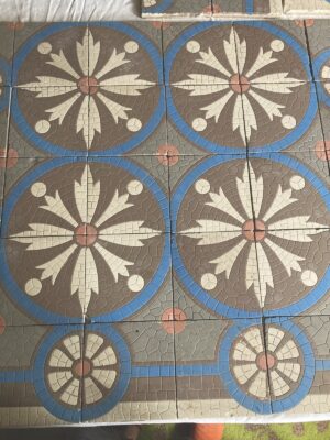 Antique AETCO Alhambra Floral Medallion Hearth 33-Piece