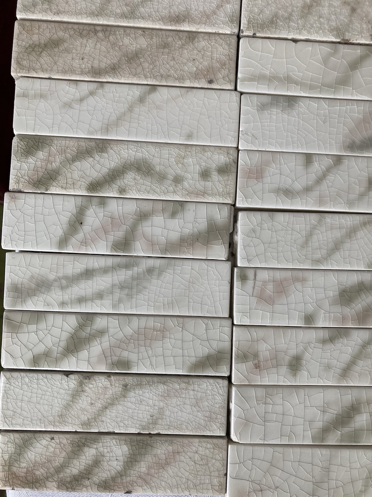Antique AETCO Blush & Sage Marbled Field Tiles - Image 2