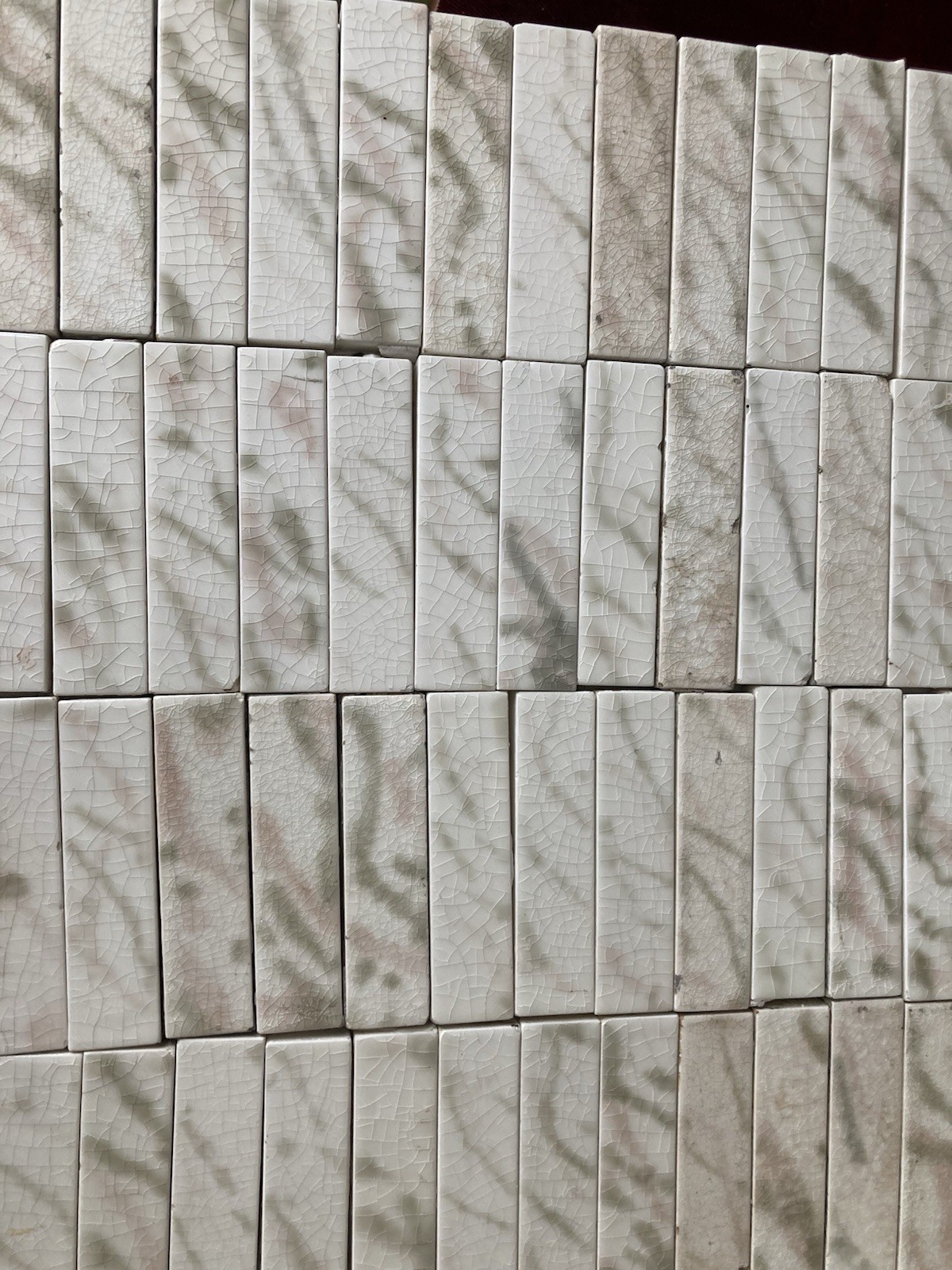 Antique AETCO Blush & Sage Marbled Field Tiles - Image 4