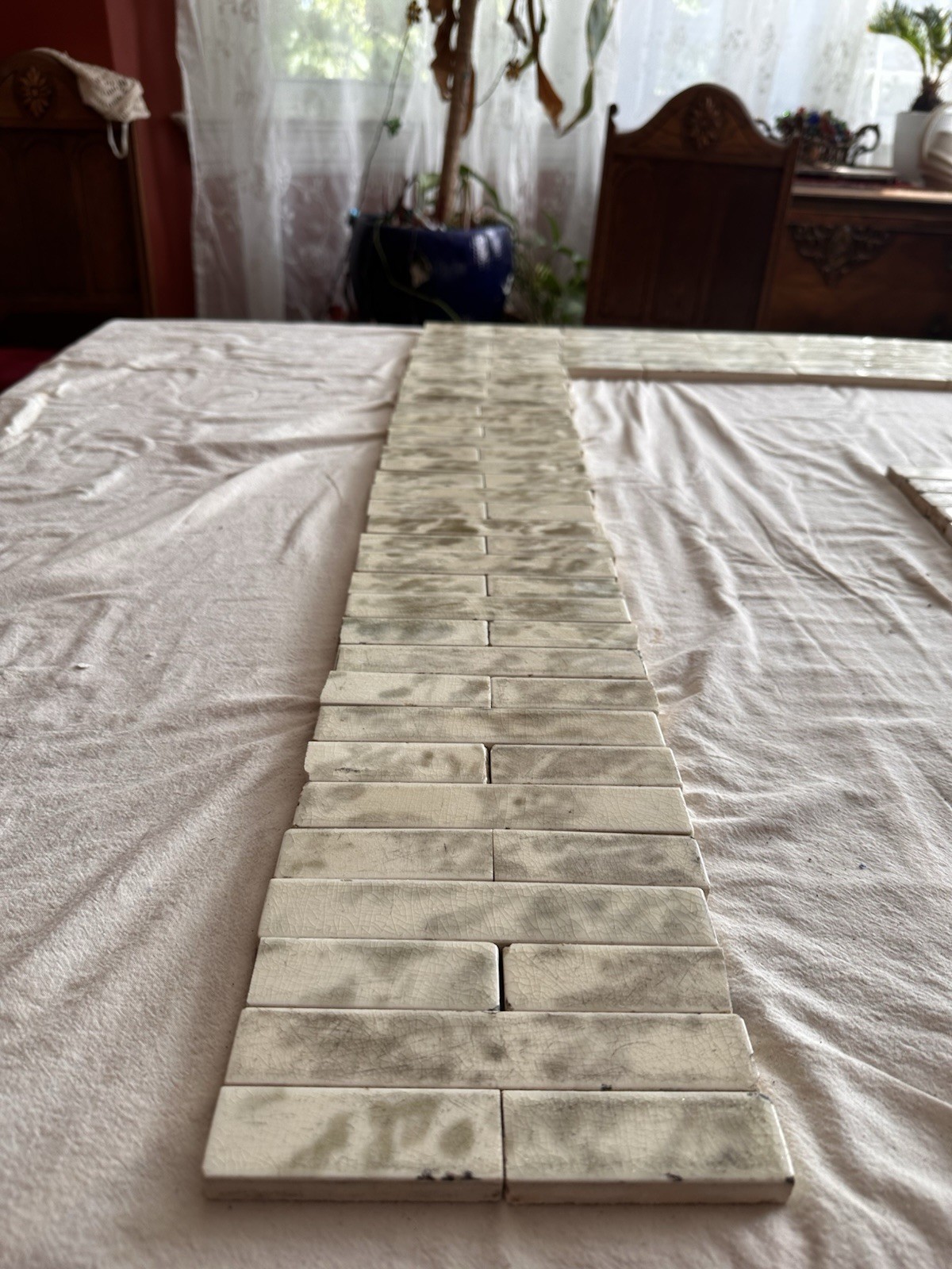 Antique AETCO Slim Fireplace Surround — Soft Sage - Image 4