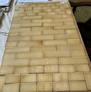 Antique AETCo Fireplace Tiles - Honeyed Ochre Glaze - 81 Piece Lot