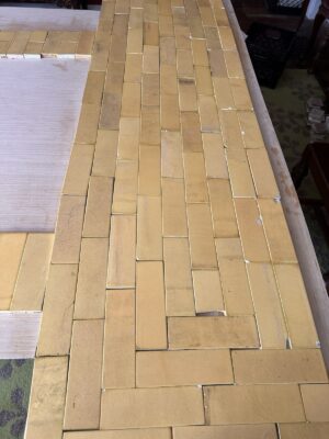 Large Lot AETCO Marigold Fireplace Subway Tiles — Lexington KY Historic Salvage