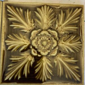 Antique Trent Tile Celestial Florals — Starburst Medallion Set of 5, 6x6
