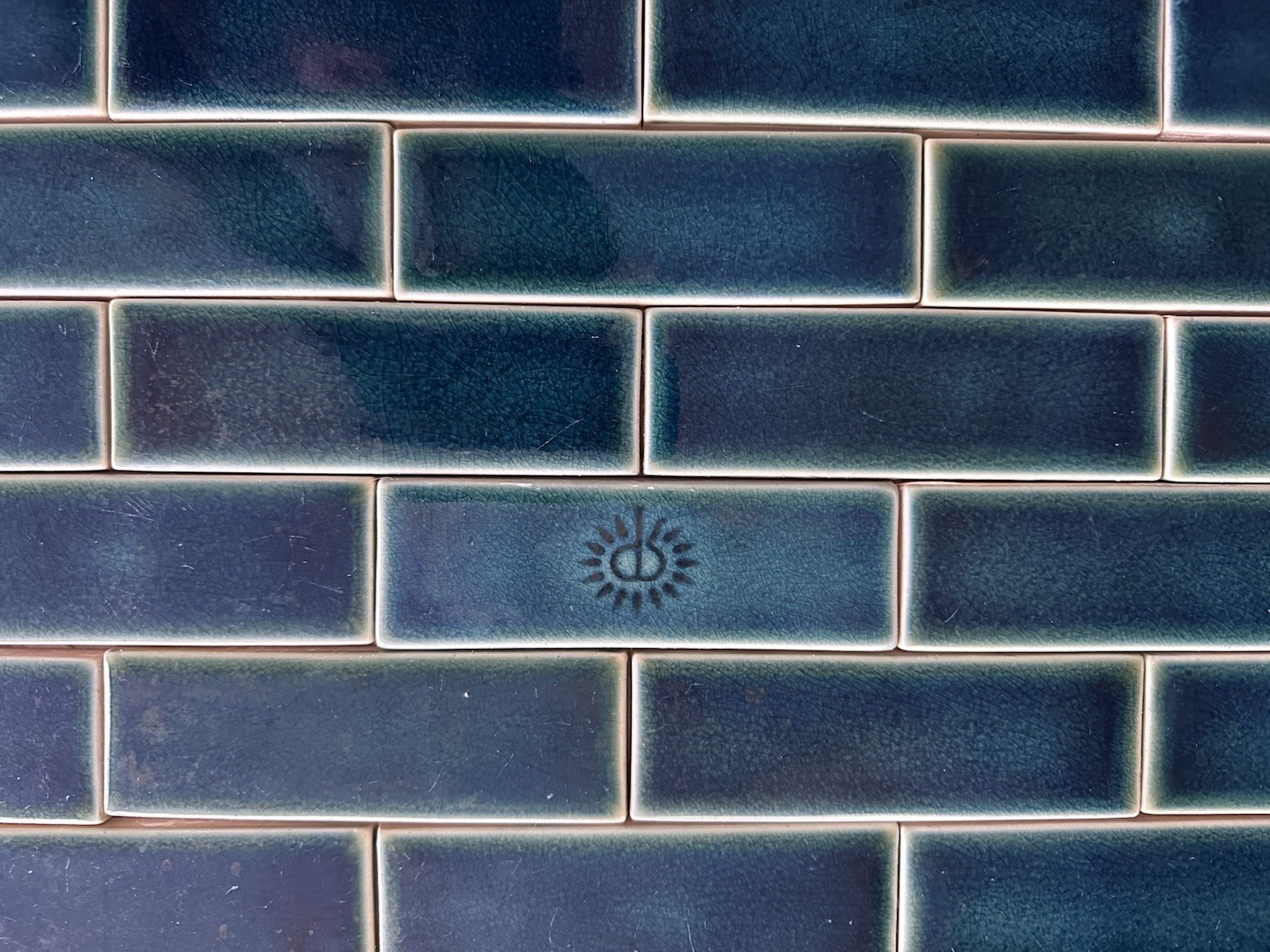 Rookwood Pottery Tile Lot — Custom Deep Turquoise Glaze, Cincinnati (~9 sq ft) - Image 3