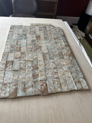 Antique Cambridge Fireplace Tile Set — Soft Celadon & Cocoa, Cincinnati
